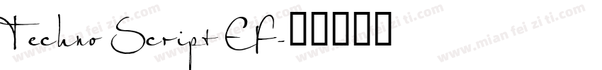 Techno Script EF字体转换